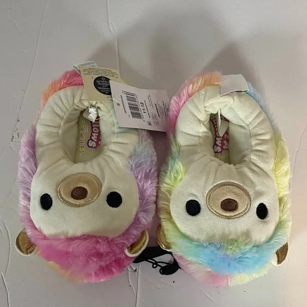 Squishmallows FuzzAMallows Collection Kids Plush Slippers Size 11–12